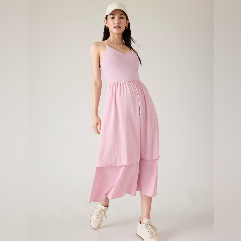 NWT-Athleta Elation V-Neck Hybrid Dress, Extra Small Petite